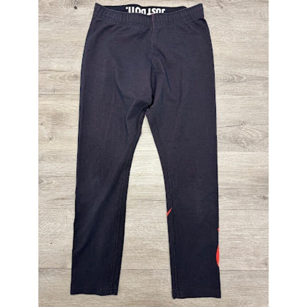 Nike Black Red Tone Leggings Just Do It Waistband Size S - Picture 2 of 5